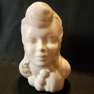 Vintage USA Pottery - Art Deco Glamor Woman Head Vase
